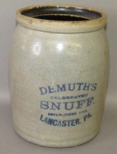 COBALT DECORATED STONEWARE DEM