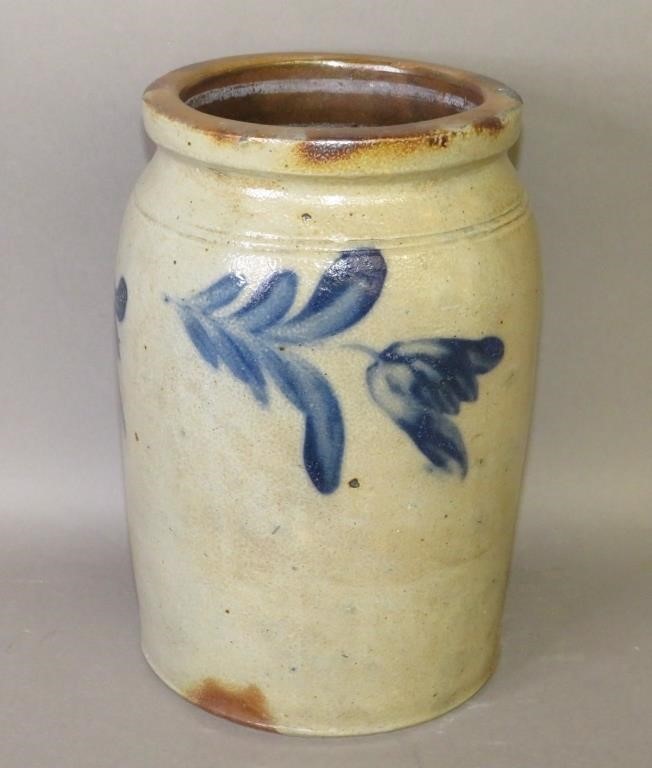 COBALT DECORATED STONEWARE JARca.