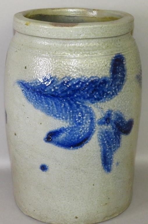 COBALT DECORATED STONEWARE JARca.