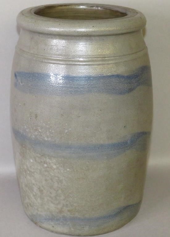 COBALT DECORATED STONEWARE JARca.