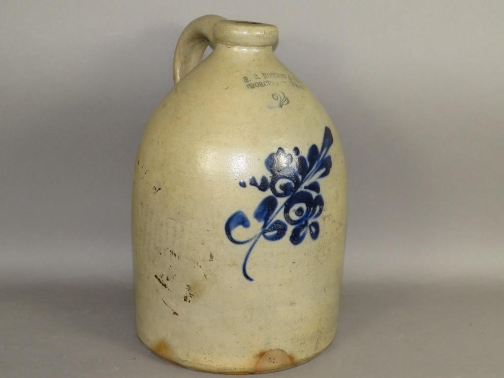 COBALT DECORATED STONEWARE JUGca.