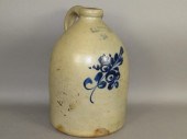 COBALT DECORATED STONEWARE JUG