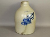 COBALT DECORATED STONEWARE JUG
