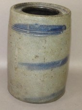 COBALT DECORATED STONEWARE WAX