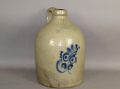 COBALT STONEWARE JUG BY NEW YO