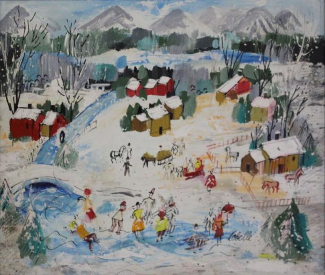 COBELLE Charles. O/C ''Winter