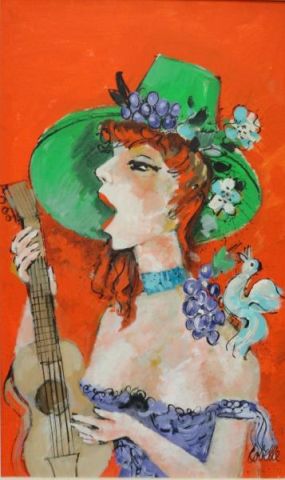 COBELLE Charles. Oil/Canvas of Lady