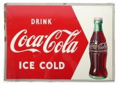 COCA COLA 1950S TIN SIGN DRINK