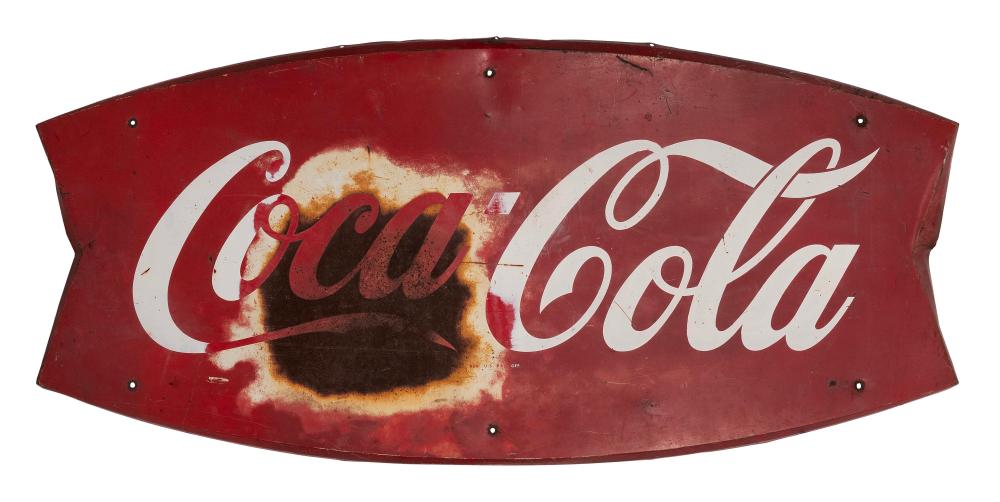 COCA-COLA CAST METAL FISH TAIL SIGN