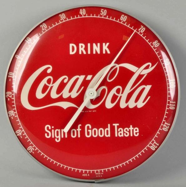 Coca-Cola Dial Thermometer.  1950s.