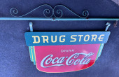 COCA COLA DRUG STORE HANGING S