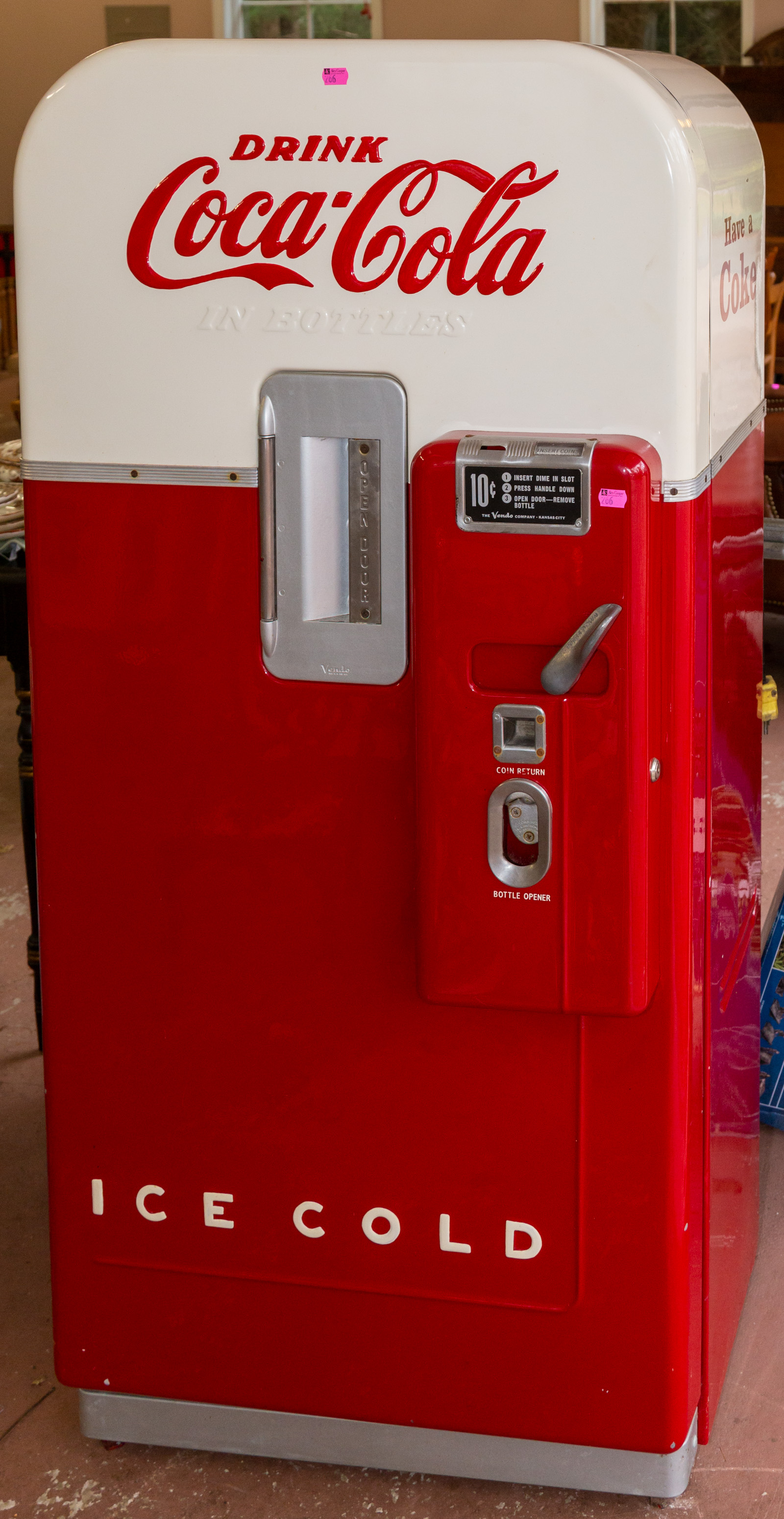 COCA COLA MACHINE 59 in. H., 27 in.
