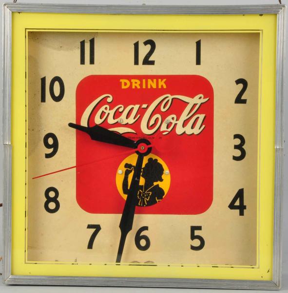 Coca-Cola Neon Clock.  Circa