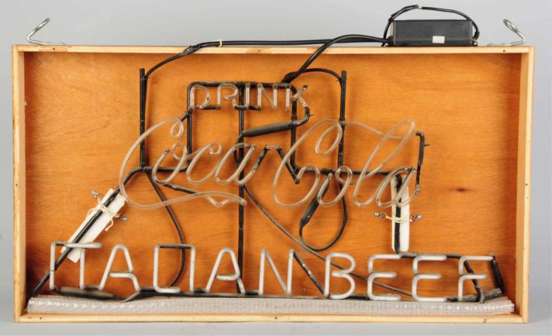 Coca-Cola Neon Sign.  Circa 1940s