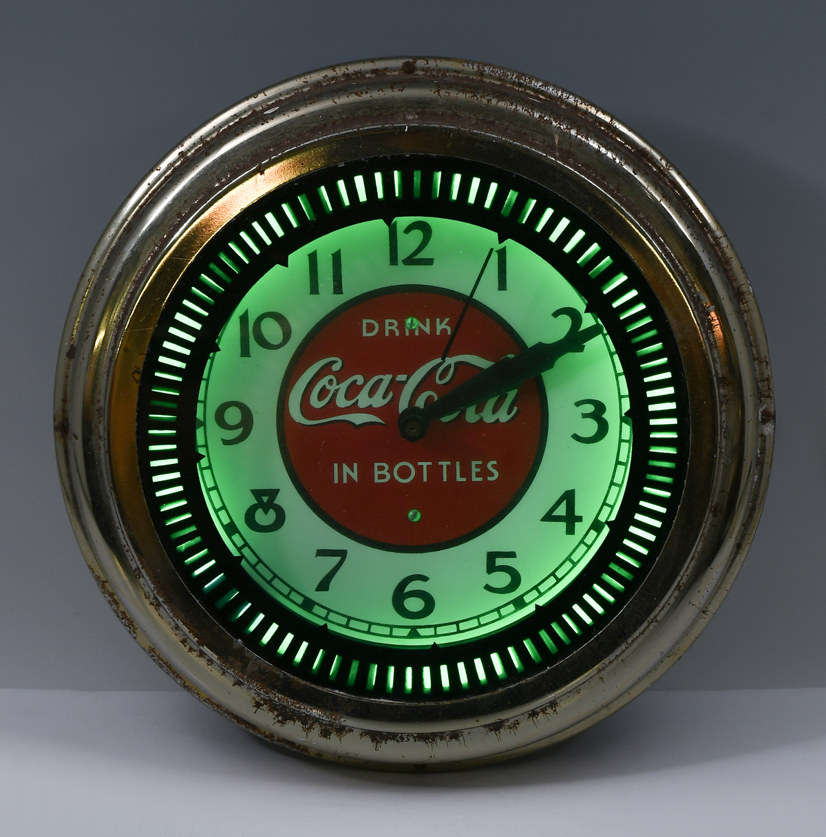 COCA-COLA NEON SPINNING CLOCK: