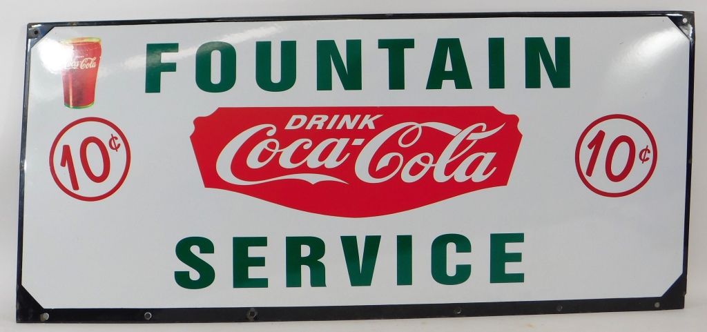 COCA-COLA TIN FOUNTAIN SERVICE 10