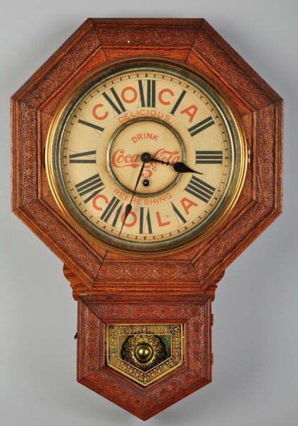 Coca-Cola Welch Octagonal Clock. 