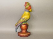 COCKATOO ON BALL PEDESTAL CAST