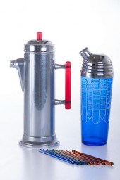 COCKTAIL SHAKER PAIR W/ STIRRE