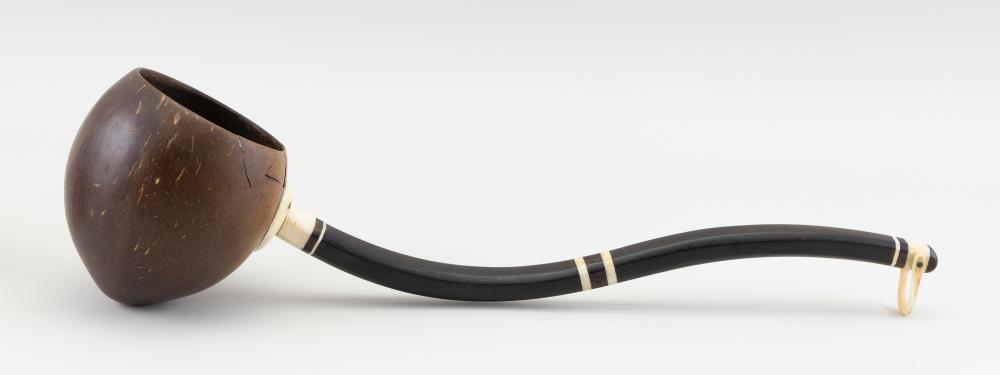 COCONUT SHELL DIPPER WITH IVORY AND