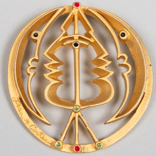 COCTEAU GOLDEN FACES GILT-METAL