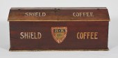 Coffee Bin with Shield Adverti