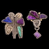COHITI-ZUNI STERLING & 14K PIN