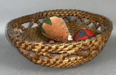 COILED RYE STRAW TABLE BASKET
