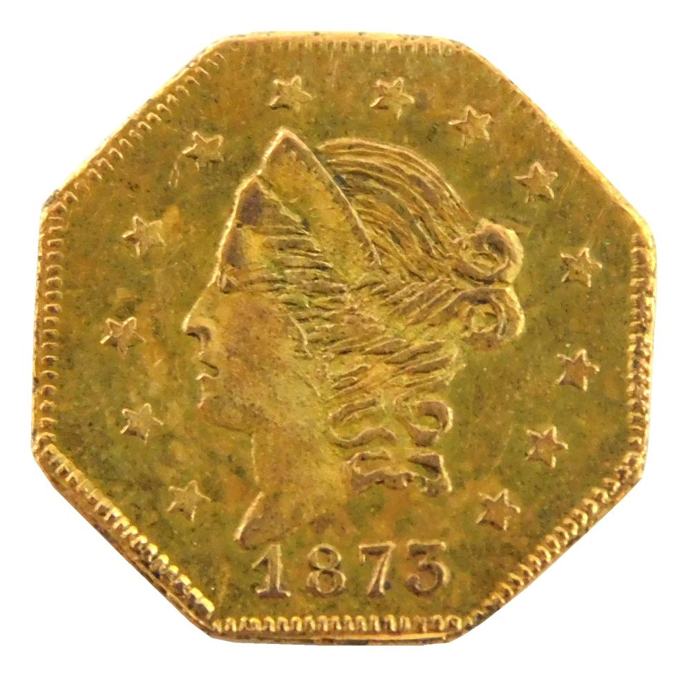 COIN: 1873 1/2 DOLLAR CALIFORNIA