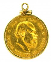 †COIN: 1876 NETHERLANDS 10 GUL