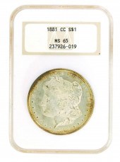 †COIN: 1881-CC MORGAN SILVER D