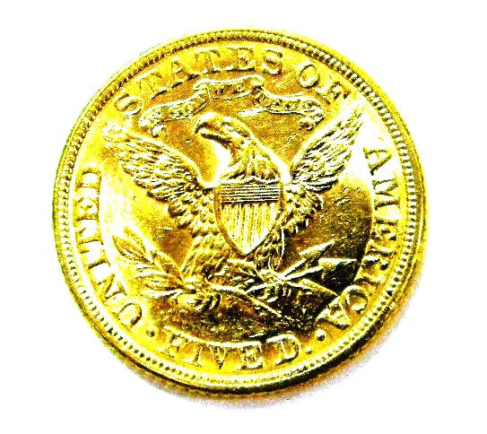 COIN: 1882 $5 Liberty. Almost
