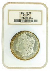 †COIN: 1882-CC MORGAN SILVER D
