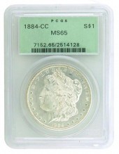 †COIN: 1884-CC MORGAN SILVER D