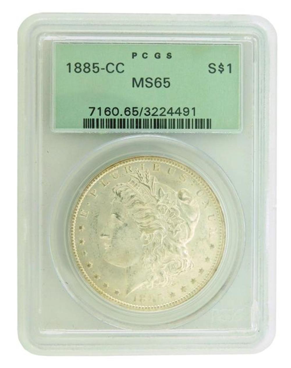†COIN: 1885-CC MORGAN SILVER