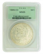 †COIN: 1885-CC MORGAN SILVER D