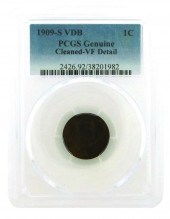 †COIN: 1909-S VDB 1C., PCGS GR