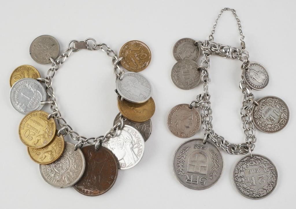COIN BRACELET, WORLD COINS,