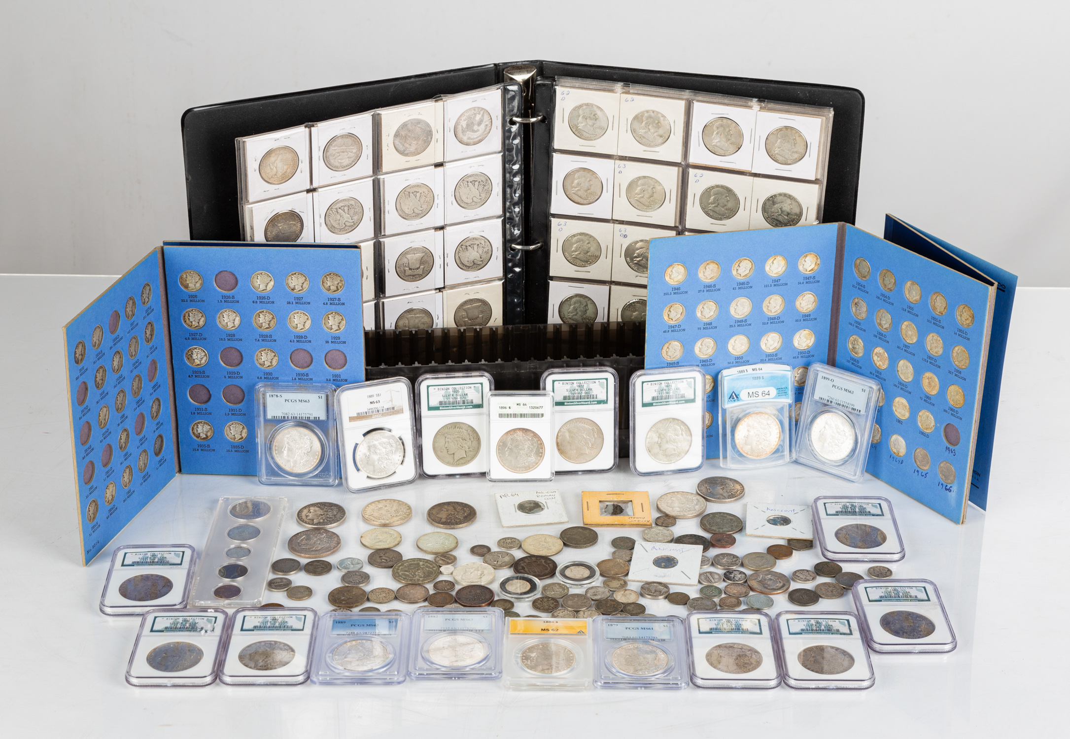 COIN COLLECTION, GRADED MORGAN