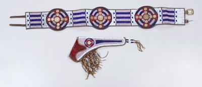Coin mounted beaded holster and