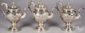 COIN SILVER COFFEE POT, TEAPOT