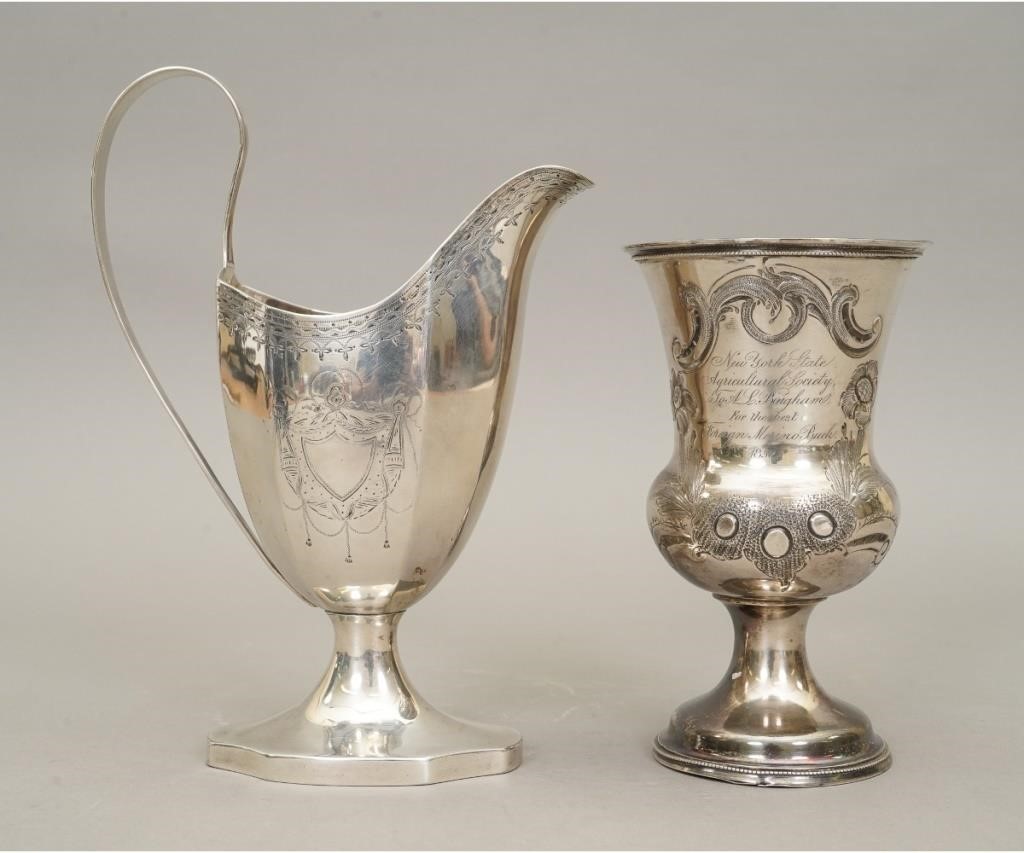 Coin silver creamer by Joel