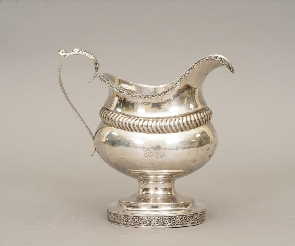 Coin silver creamer by William