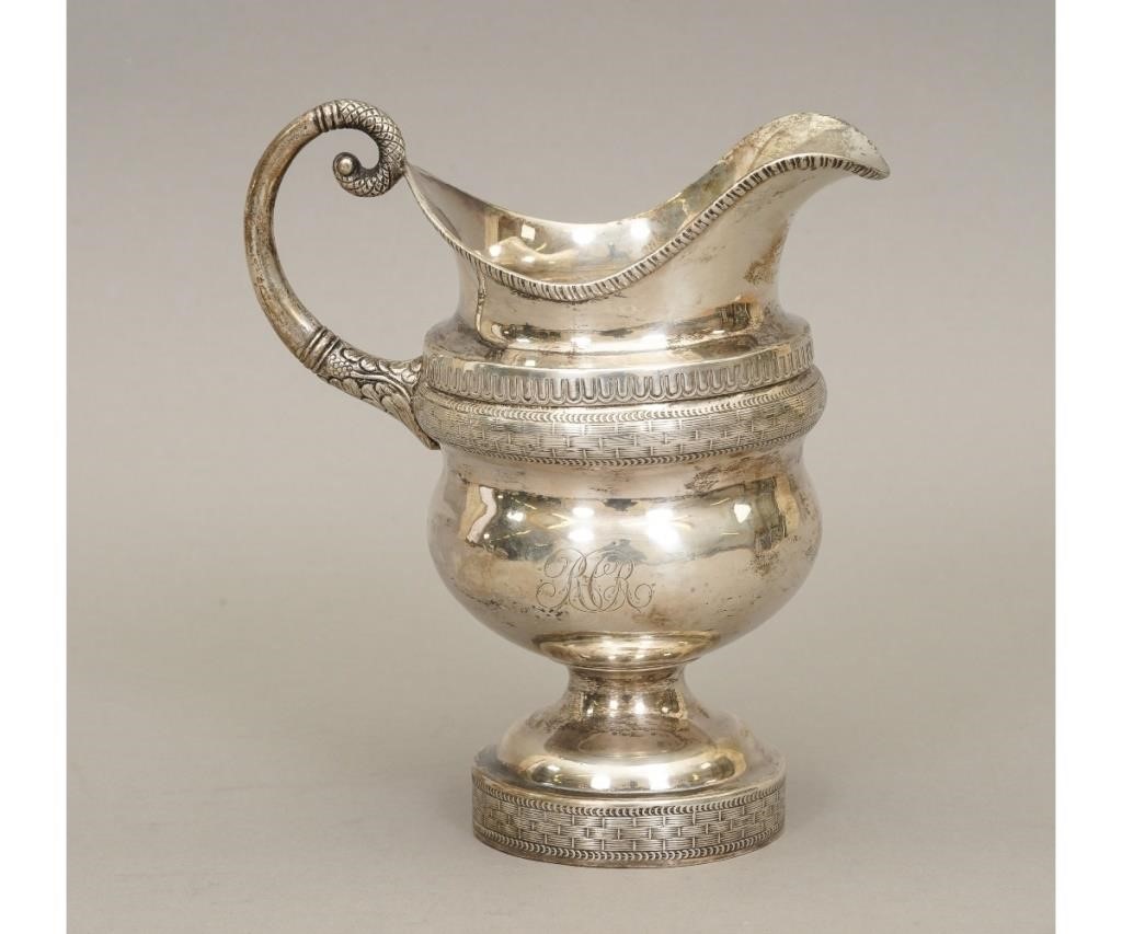 Coin silver creamer by William