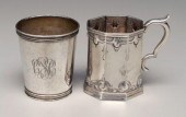Coin silver cup and mug: mint
