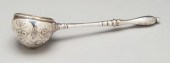 Coin silver dipper, floral rep