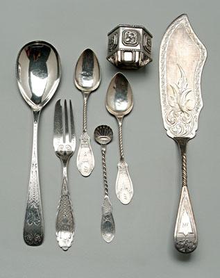 Coin silver flatware: fish