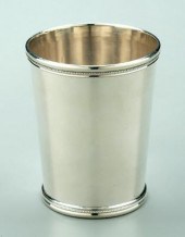 Coin silver julep cup, round w