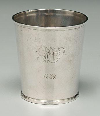 Coin silver julep cup, tapered