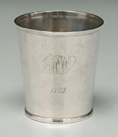 Coin silver julep cup, tapered
